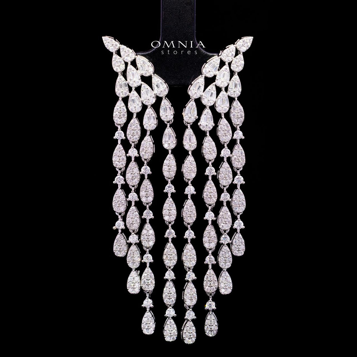 Adaliya Luxury Bridal Full Set with High-Quality Simulated Diamonds – Rhodium Plated
