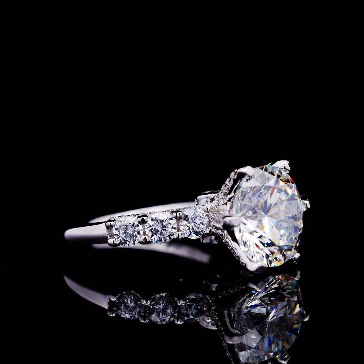Sudheena 5 Carat Ring with Certificate | High-Quality Simulated Diamonds in 925 Sterling Silver