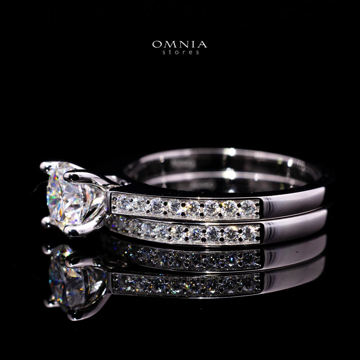 Sonya Round Moissanite Ring 6mm (0.8CT) with Certificate in 925 Sterling Silver