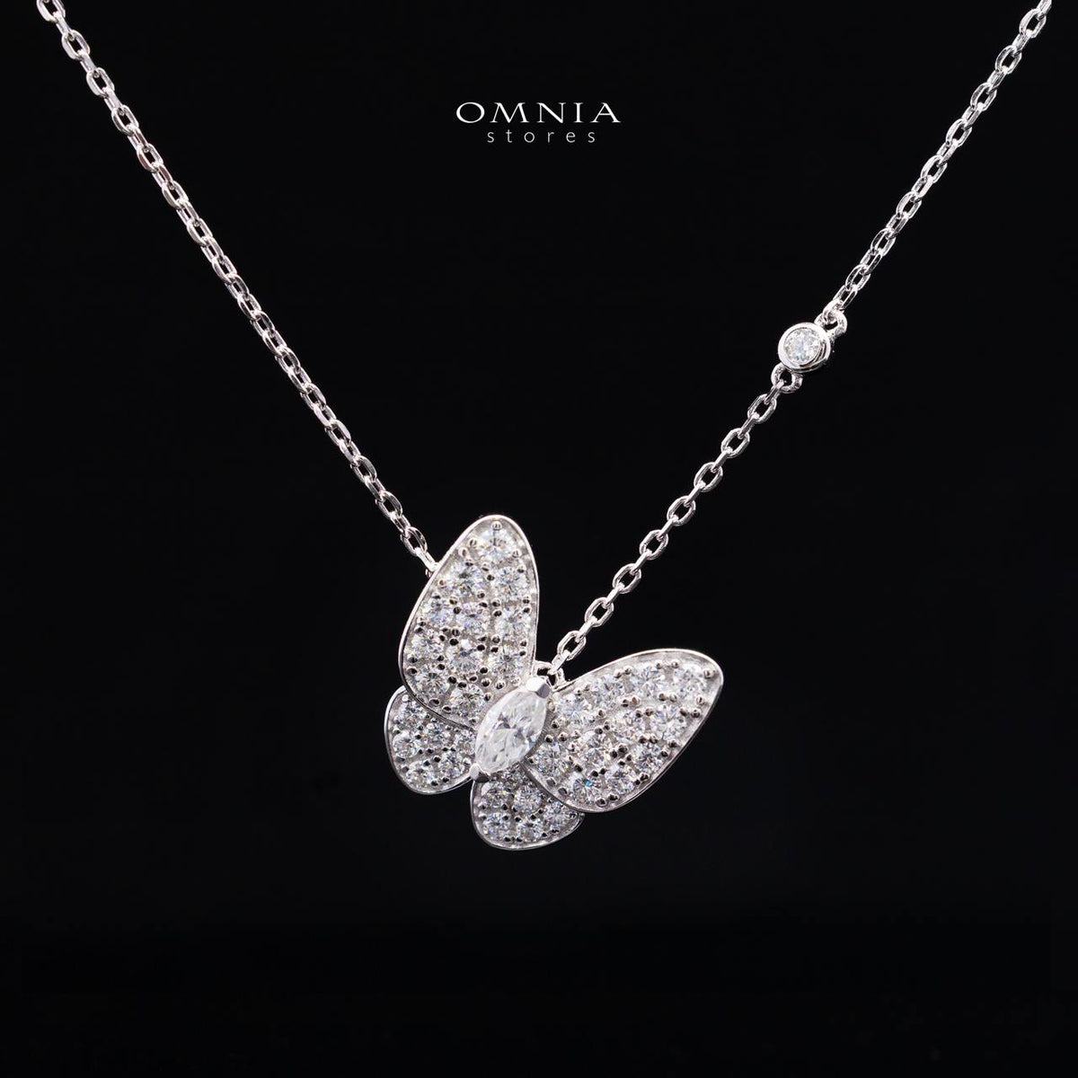 Shenique White Moissanite Necklace and Earrings Set in 925 Sterling Silver