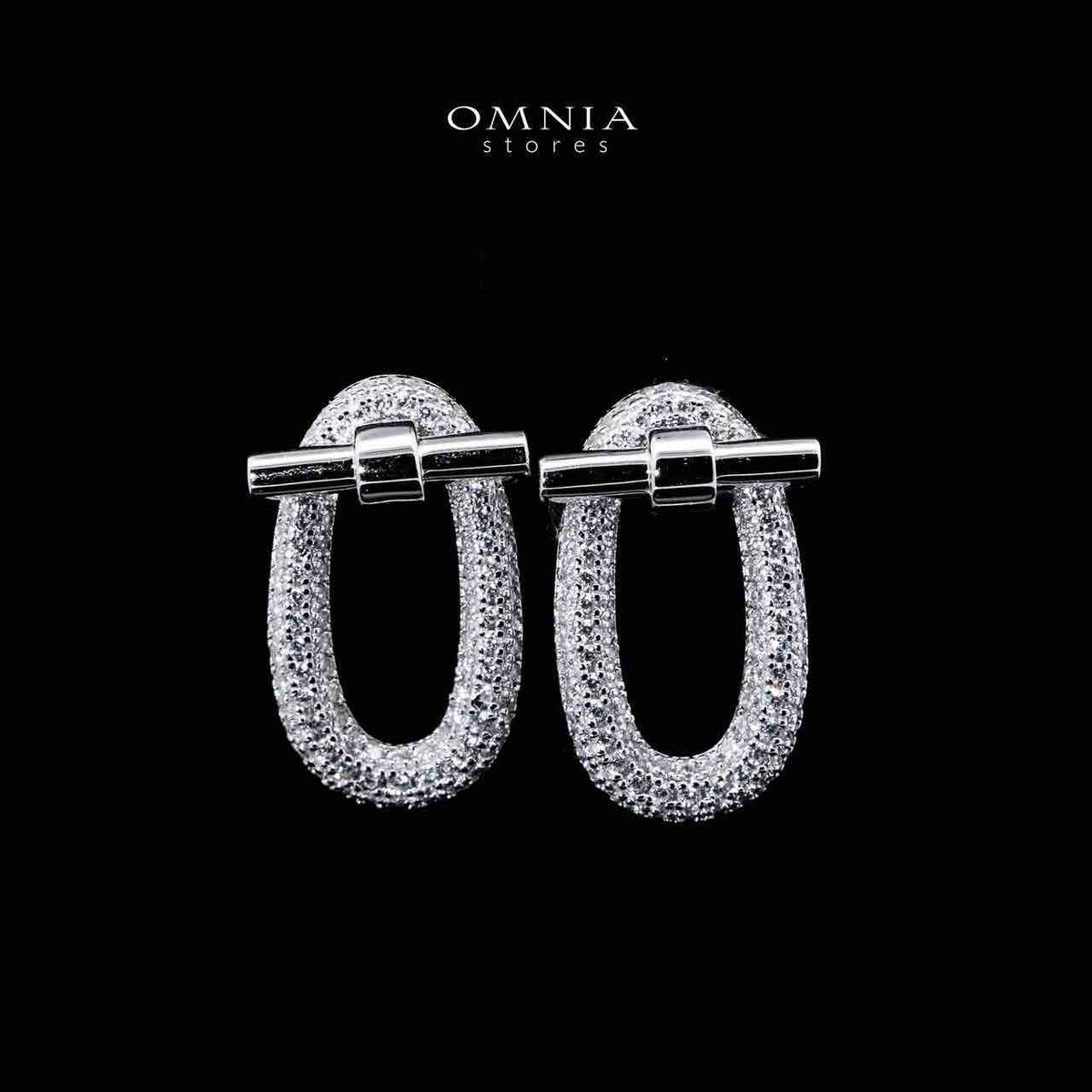 Omnia Najwa White Earrings With High Quality Certified Lab Crafted Stones In 925 Silver - OMNIASTORES UAE