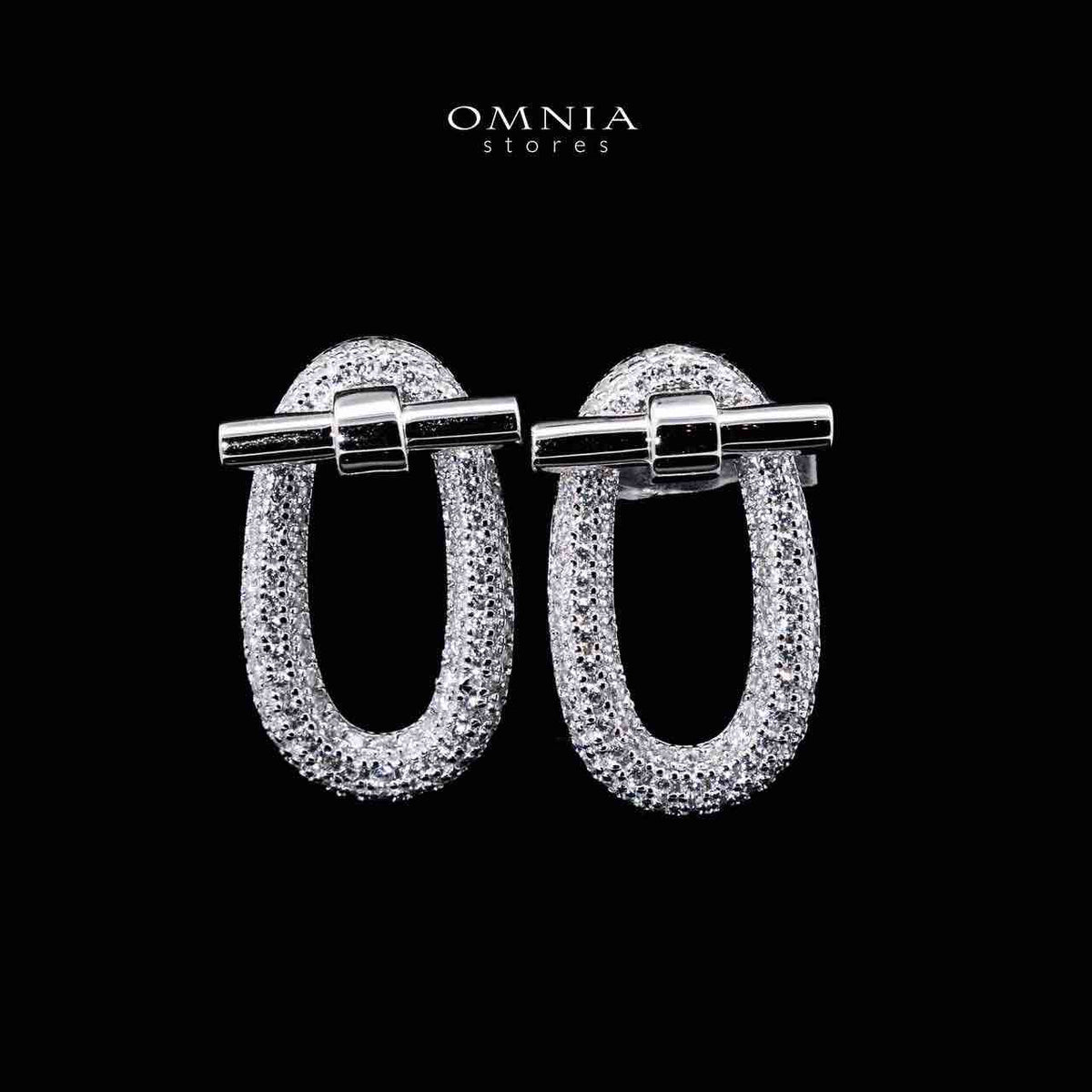 Omnia Najwa White Earrings With High Quality Certified Lab Crafted Stones In 925 Silver - OMNIASTORES UAE