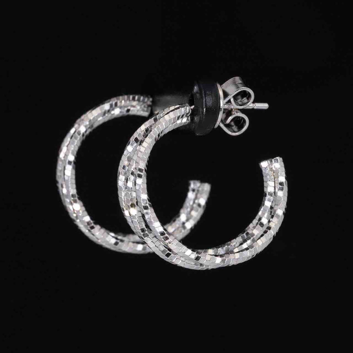 Omnia Zulay White Earrings In 925 High Quality Silver - OMNIASTORES UAE