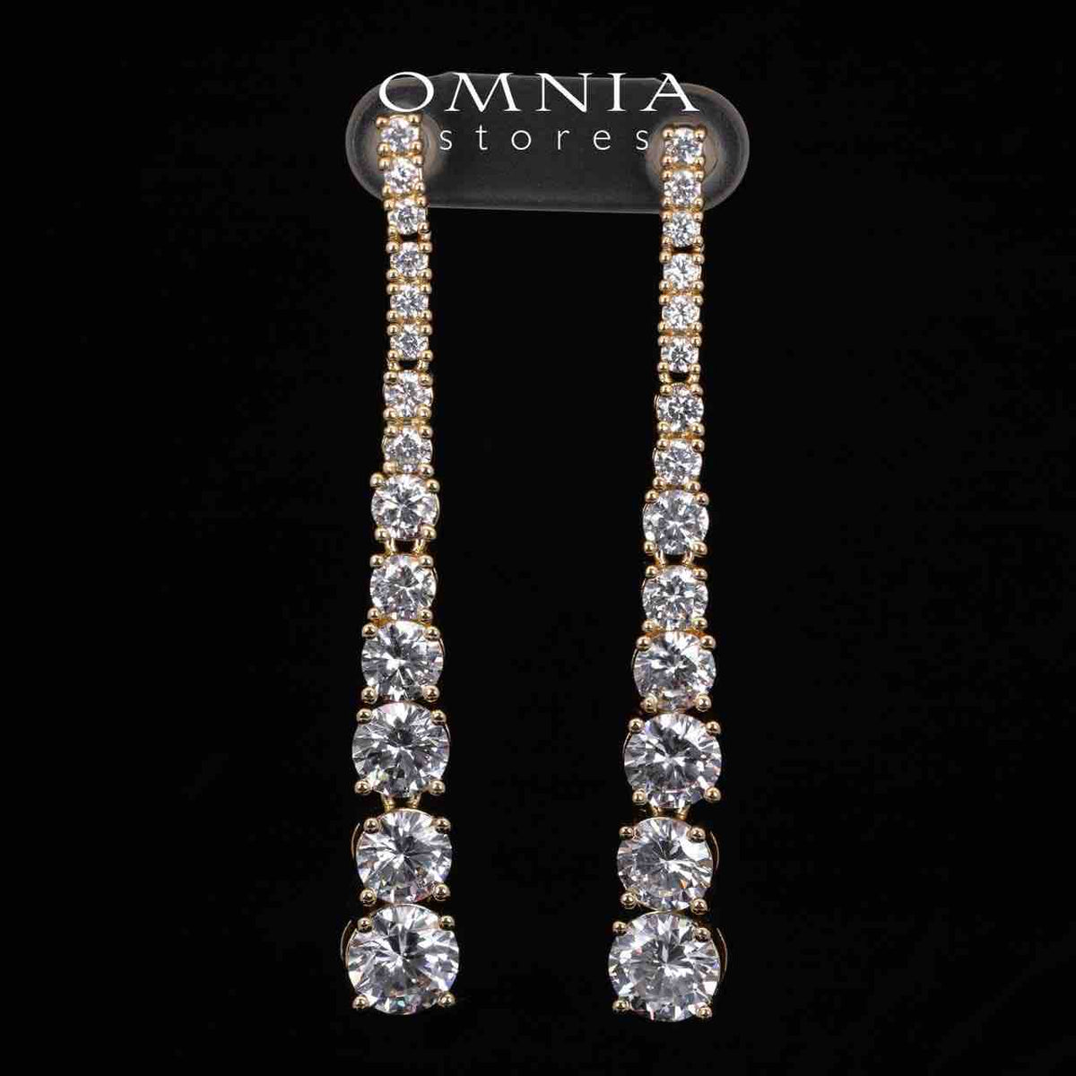 Omnia Ansa Gold Large Size Luxury Bridal Full Set in High Quality Simulated Diamonds Rhodium Plated - OMNIASTORES UAE
