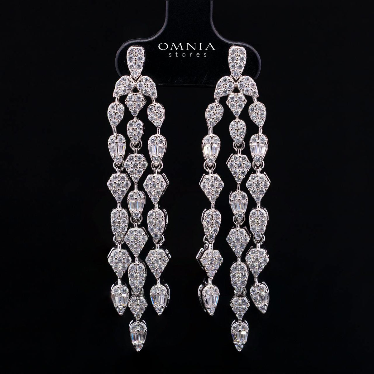 Omnia Zayn Luxury Bridal White Full Set In High Quality Zircon Stone Rhodium Plated