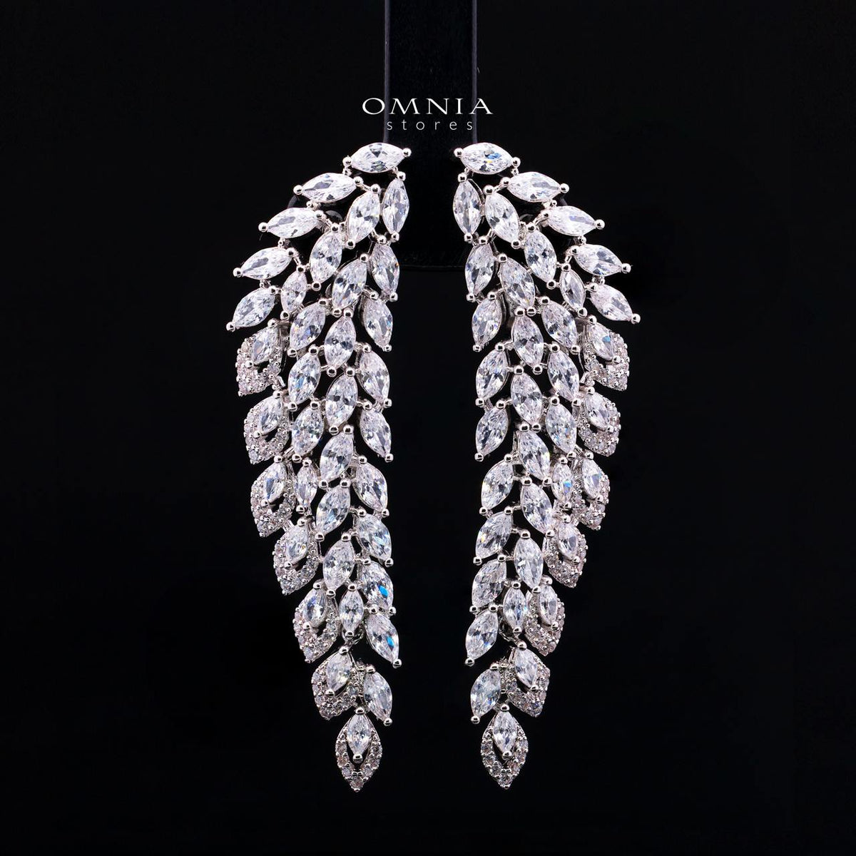 Omnia Safe Luxury Bridal White Full Set In High Quality Zircon Stone Rhodium Plated