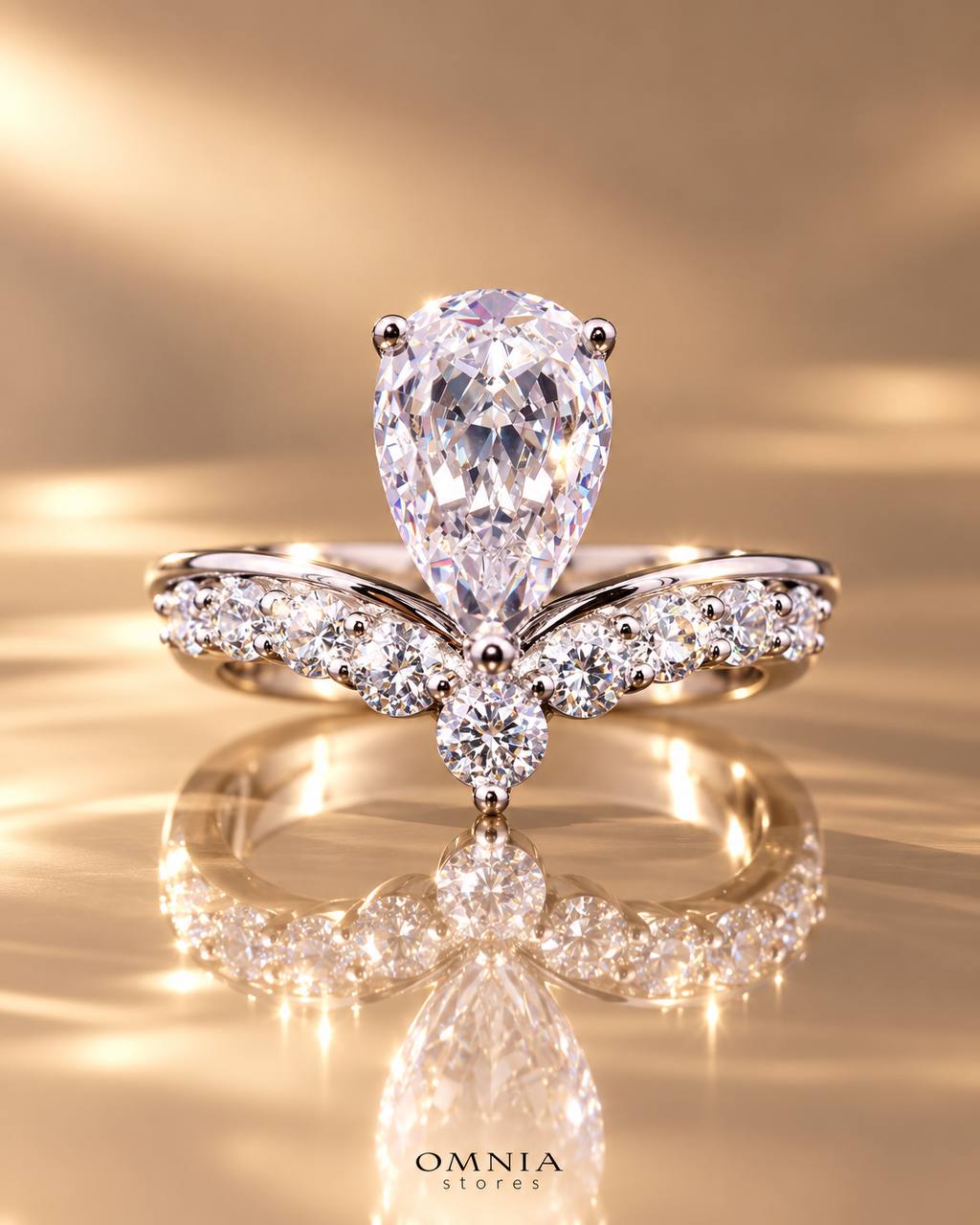 Antonella Ring with Certified Premium Simulated Diamonds in 925 Sterling Silver