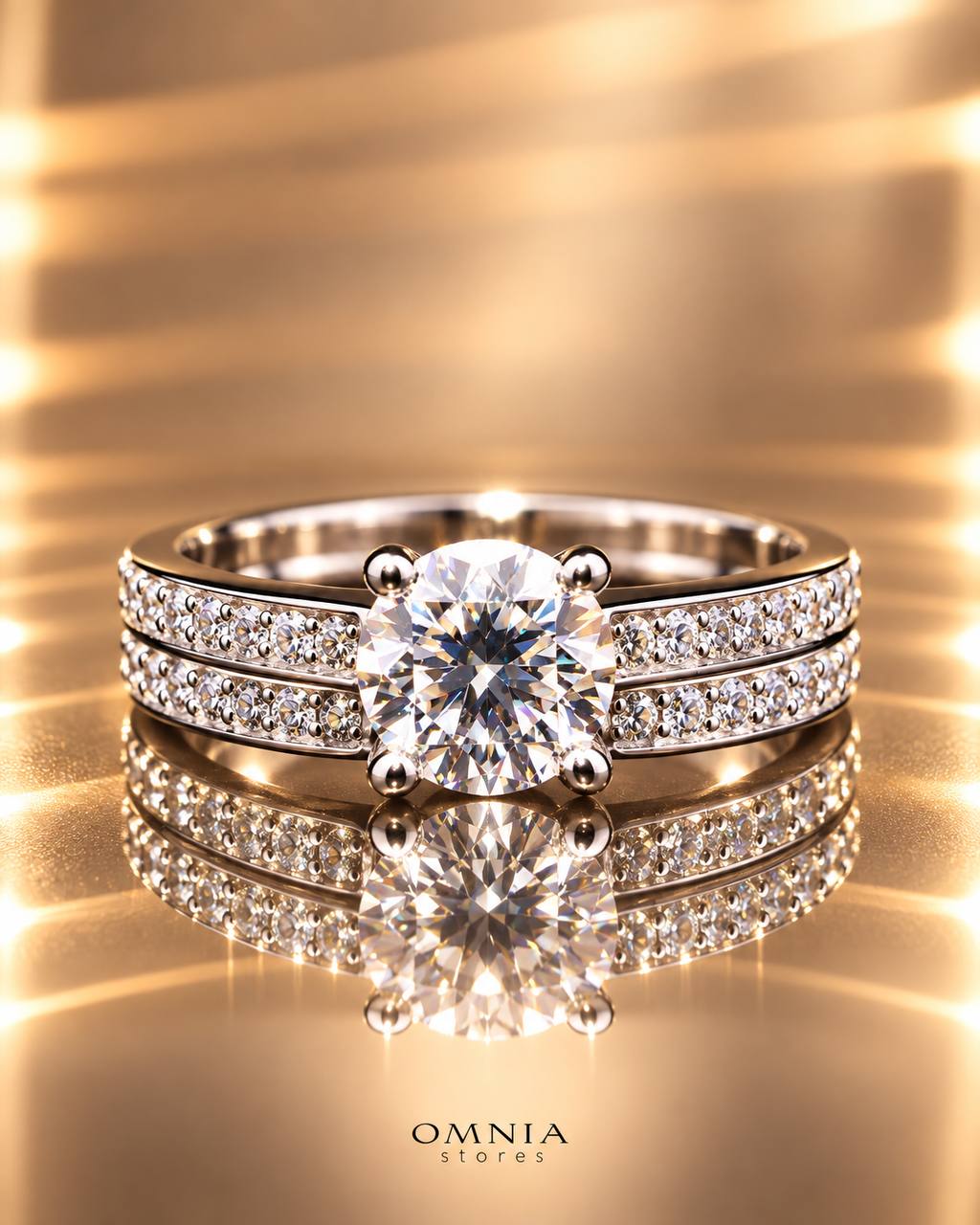 Sonya Round Moissanite Ring 6mm (0.8CT) with Certificate in 925 Sterling Silver