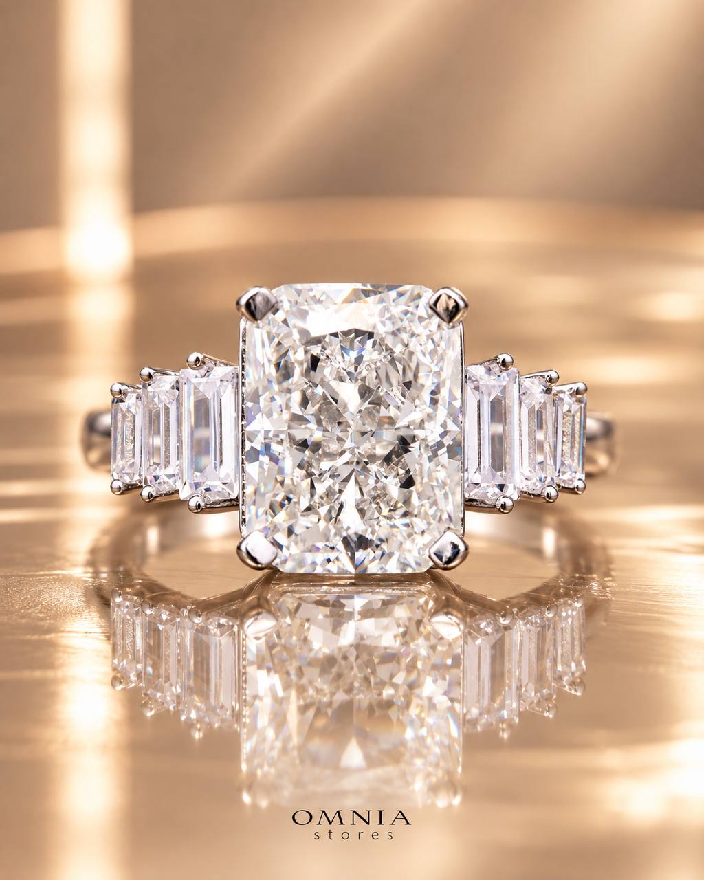 Karylle Ring with Certified Premium Simulated Diamonds in 925 Sterling Silver