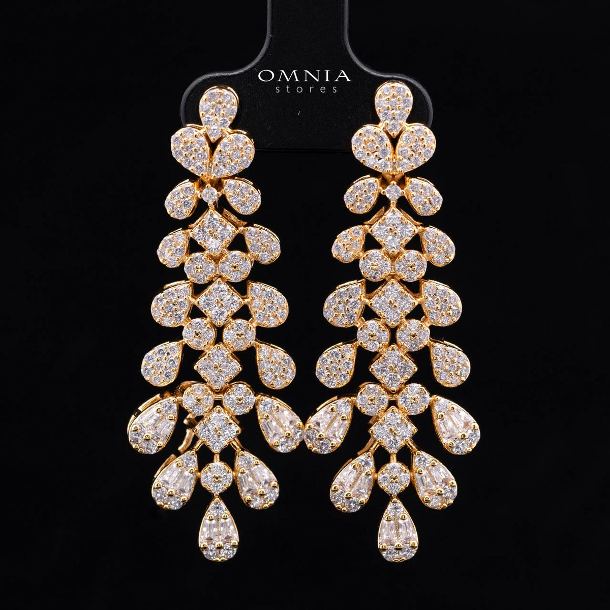 Amani Gold Bridal Full Set with High-Quality Simulated Diamonds – Rhodium Plated