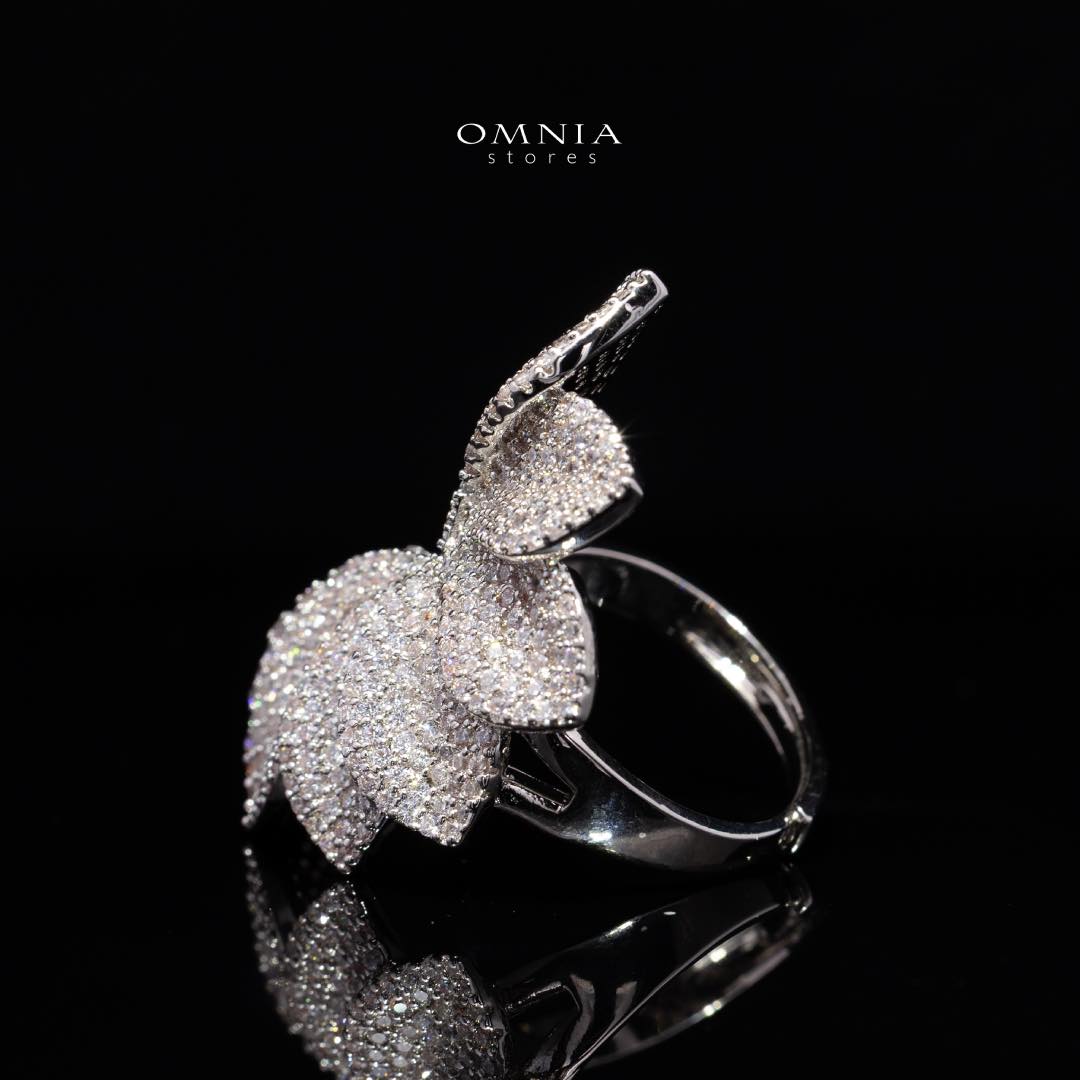 Omnia Alaia Luxury White Bridal Full Set in High Quality Zircon Stone Rhodium Plated