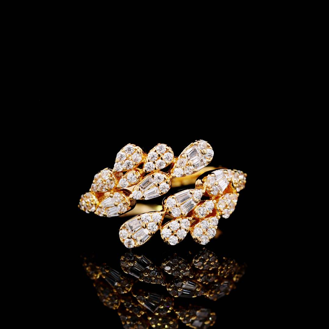 Omnia Beretta Luxury Gold Bridal Full Set in High Quality Zircon Stone Premium Rhodium Plated