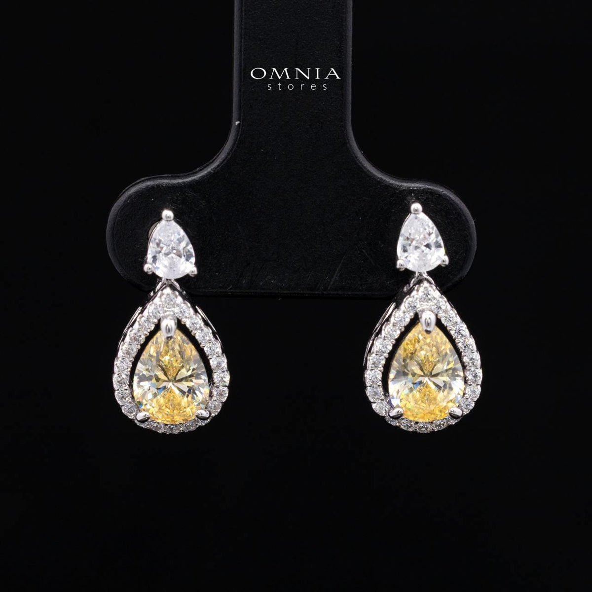 Sundus Yellow Bridal Full Set – Premium Rhodium Plated with High-Quality Zircon Stones
