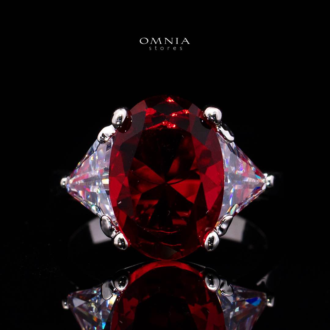 Omnia Buthaina Red Bridal Full Set High Quality Simulated Diamonds