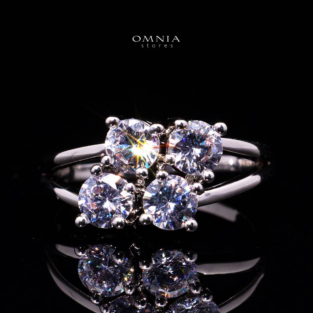 Omnia Hessa White Bridal Full Set in High Quality Simulated Diamonds