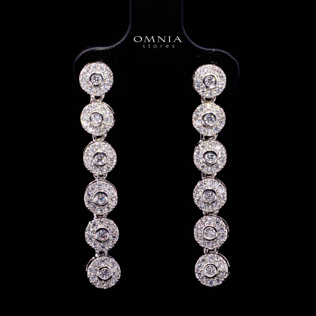 Omnia Fida White Luxury Bridal Full Set White High-Quality Simulated Diamonds Rhodium Plated