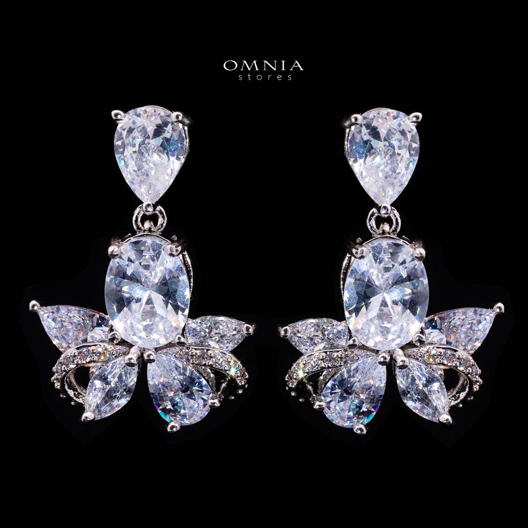 Omnia Muna White Bridal Full Set in High Quality Simulated Diamonds