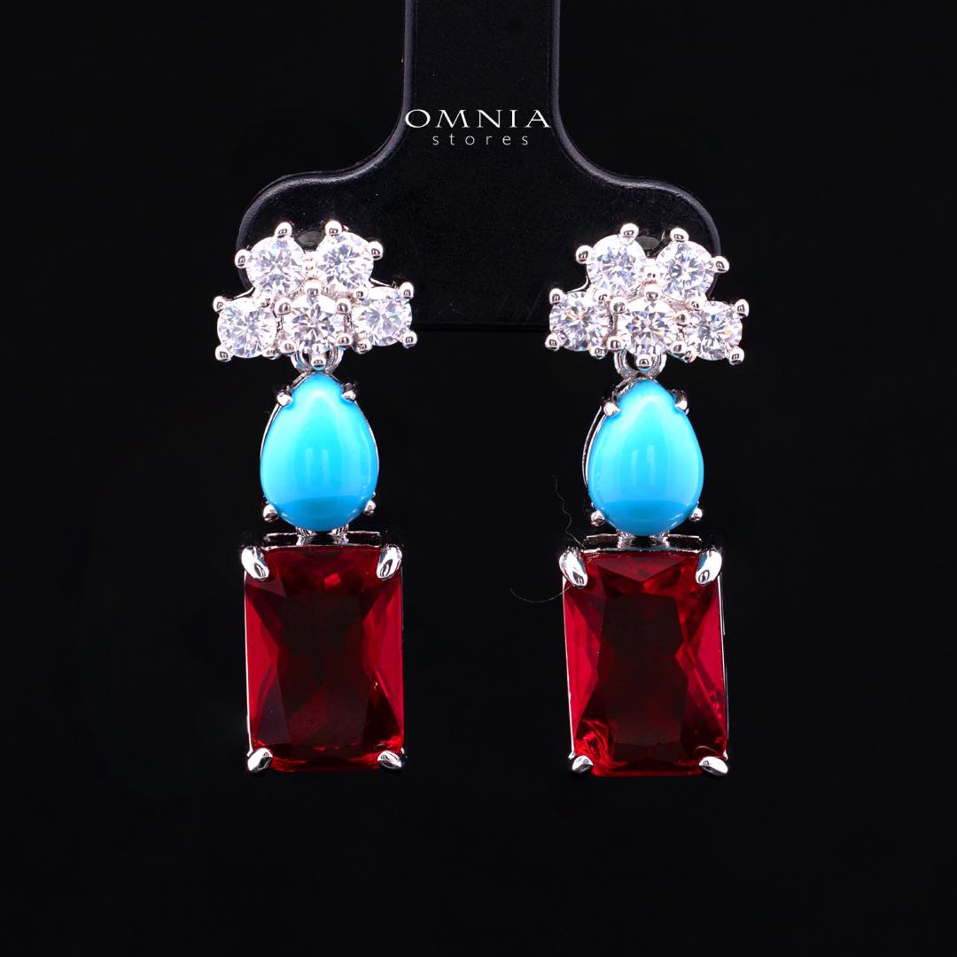 Omnia Malia Full Set Accessories in High Quality Simulated Diamonds Premium Rhodium Plated