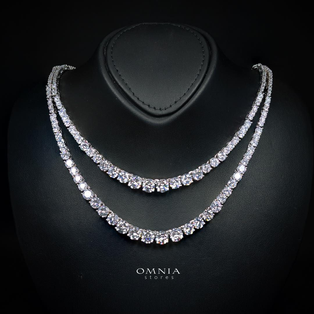 Omnia Ansa White Medium Size Luxury Bridal Full Set in High Quality Simulated Diamonds Premium Rhodium Plated