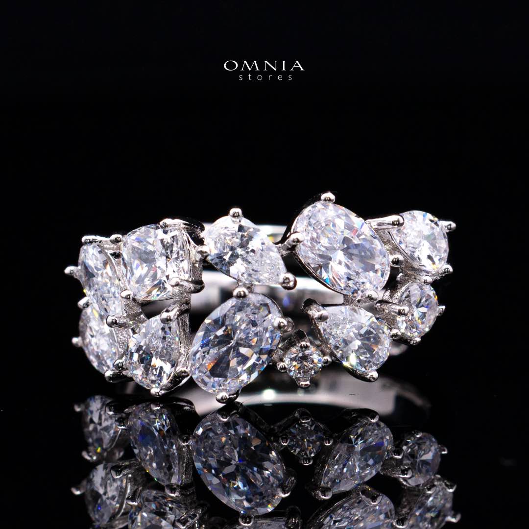 Omnia Reman White Bridal Full Set in High Quality Zircon Stone Premium Rhodium Plated (15cm only available in KSA) - OMNIASTORES UAE