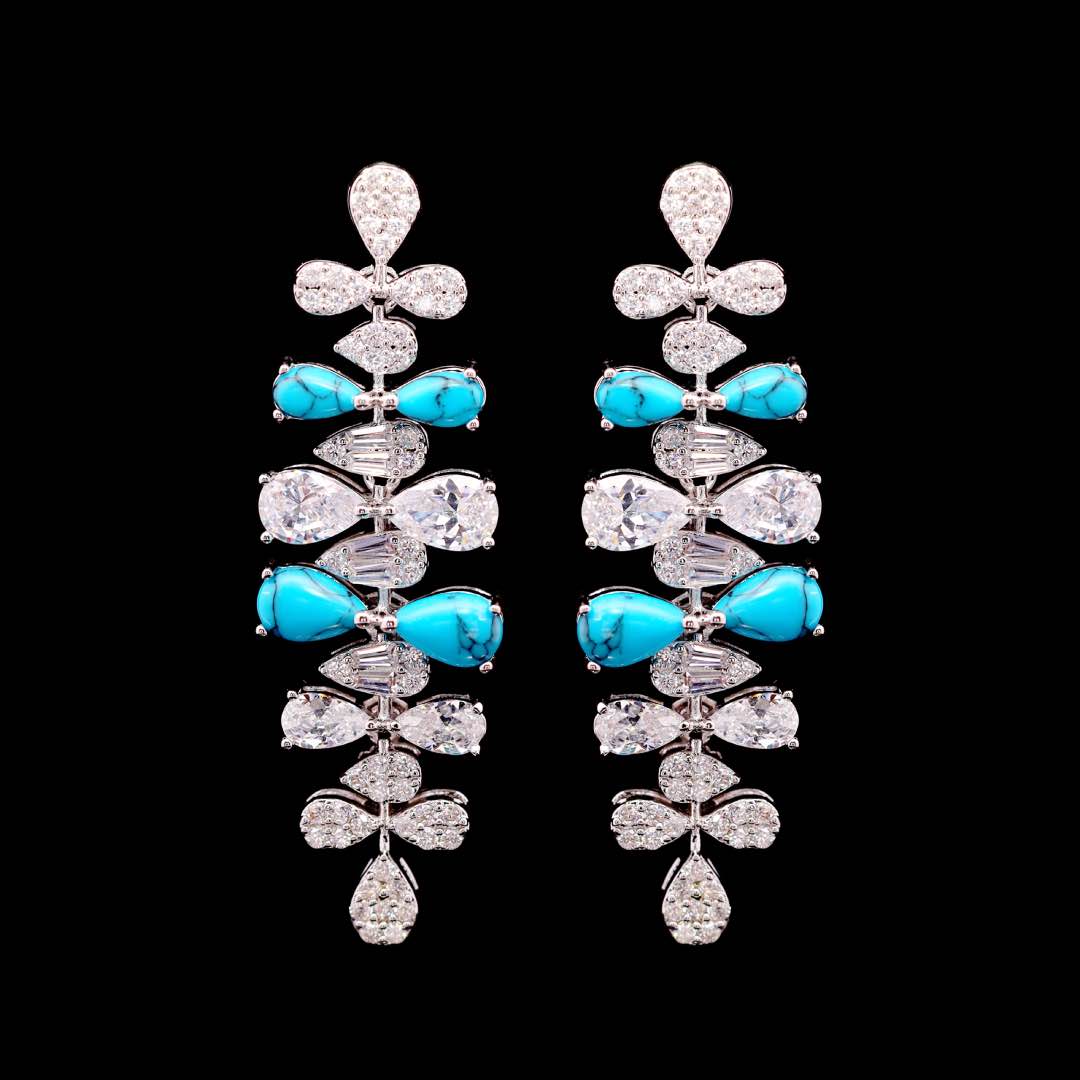 Omnia Lea Bridal Full Set Accessories in High Quality Zircon Stone Premium Rhodium Plated