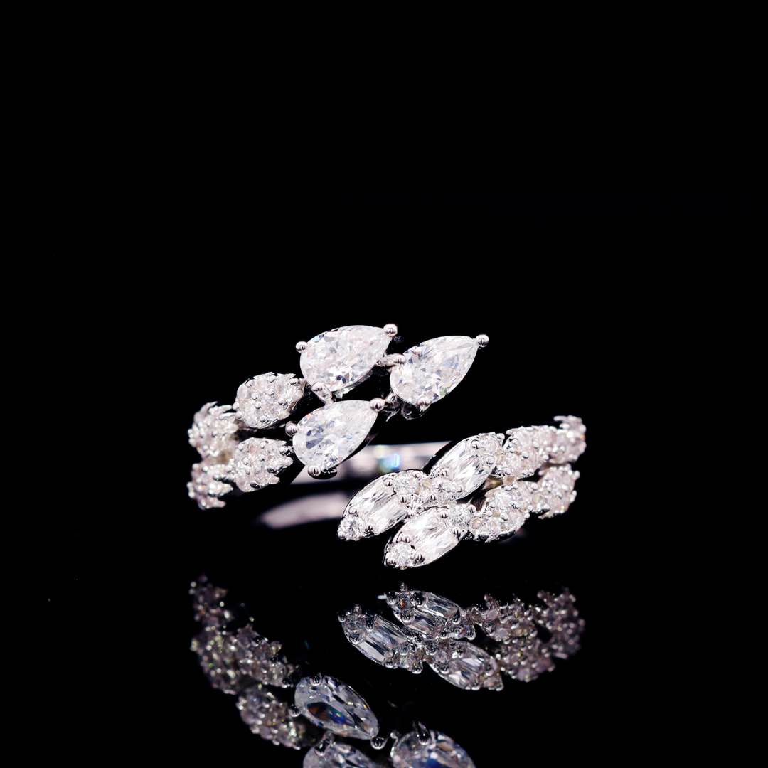 Omnia Kalina Luxury White Choker Bridal Full Set in High Quality Zircon Stone Premium Rhodium Plated