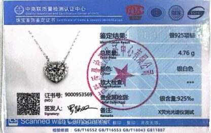قلادة أمنية مهرين بدلاية قلب أبيض من الفضة عيار 925 مرصعة بأحجار عالية الجودة معتمدة ومصنعة في المختبر