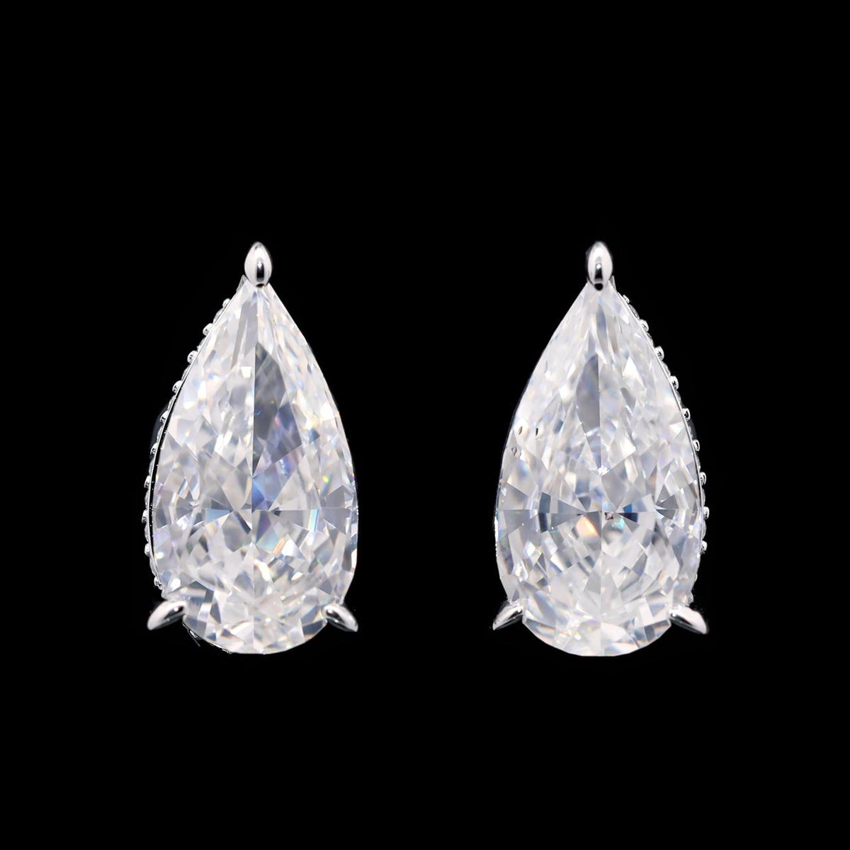Fariha Earrings with Certificate | High-Quality Simulated Diamonds in 925 Sterling Silver