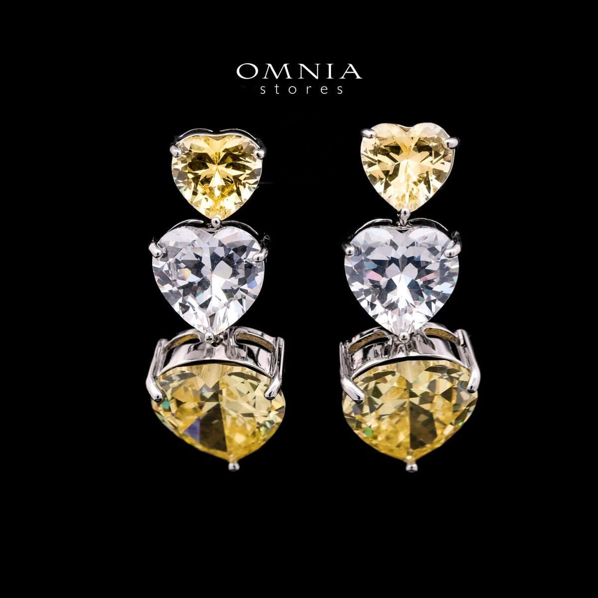Omnia Donatella Yellow Bridal Full Set in High Quality Simulated Diamonds Premium Rhodium Plated - OMNIASTORES UAE
