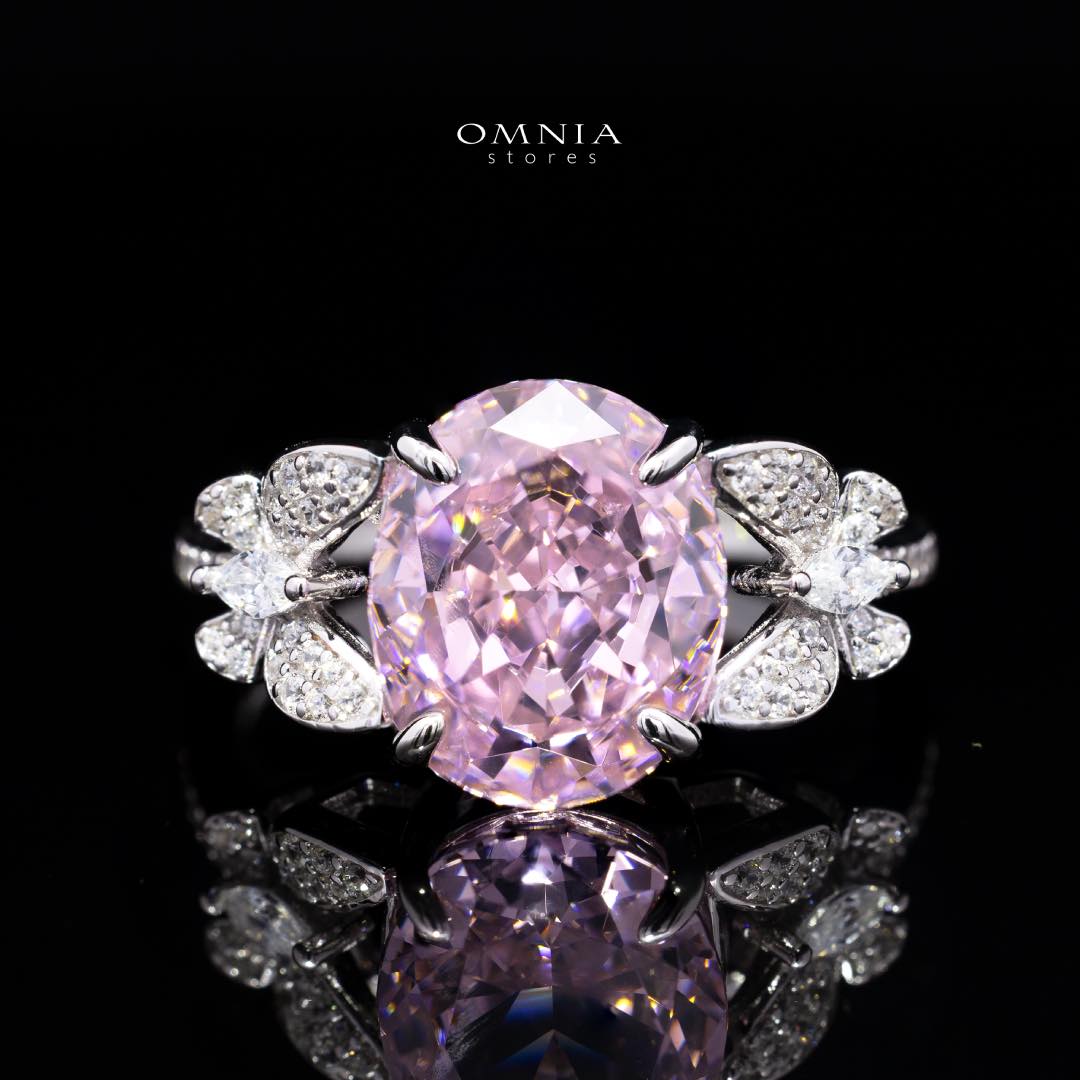 Omnia Maysun Pink Full Set In 925 Silver High Quality Simulated Diamonds