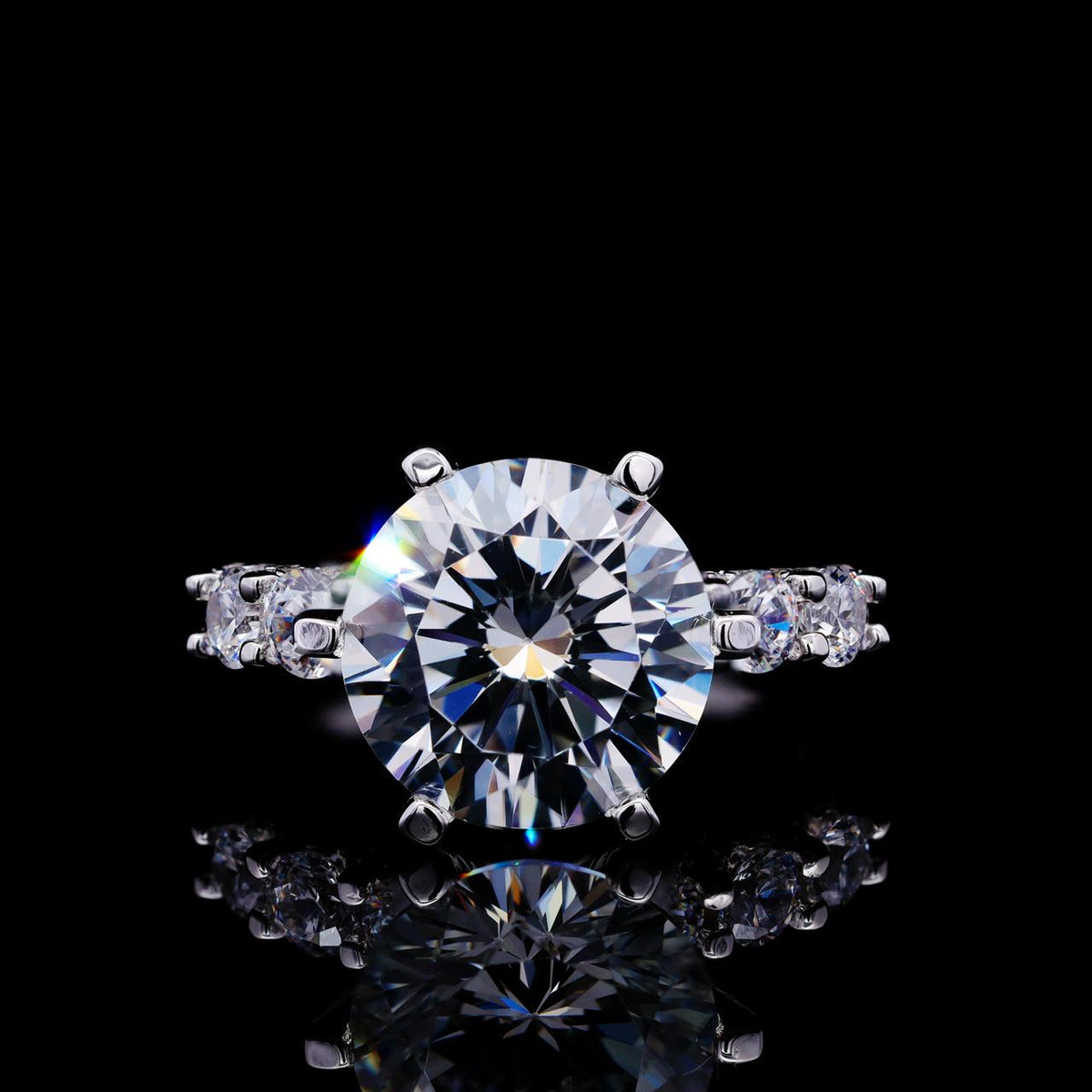 Sudheena 5 Carat Ring with Certificate | High-Quality Simulated Diamonds in 925 Sterling Silver