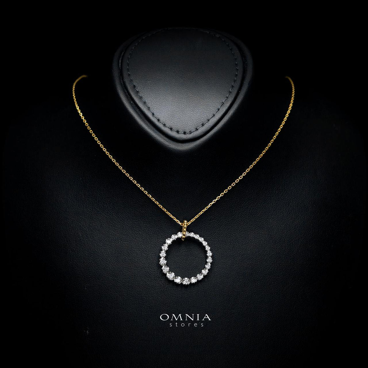 Leilani Gold-Plated Necklace with Certified Premium Simulated Diamonds in 925 Sterling Silver