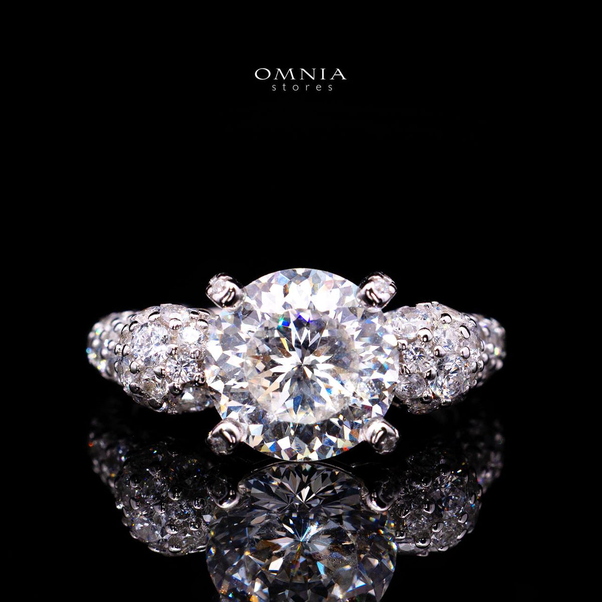 Ariyah Ring with Certified Premium Simulated Diamonds in 925 Sterling Silver