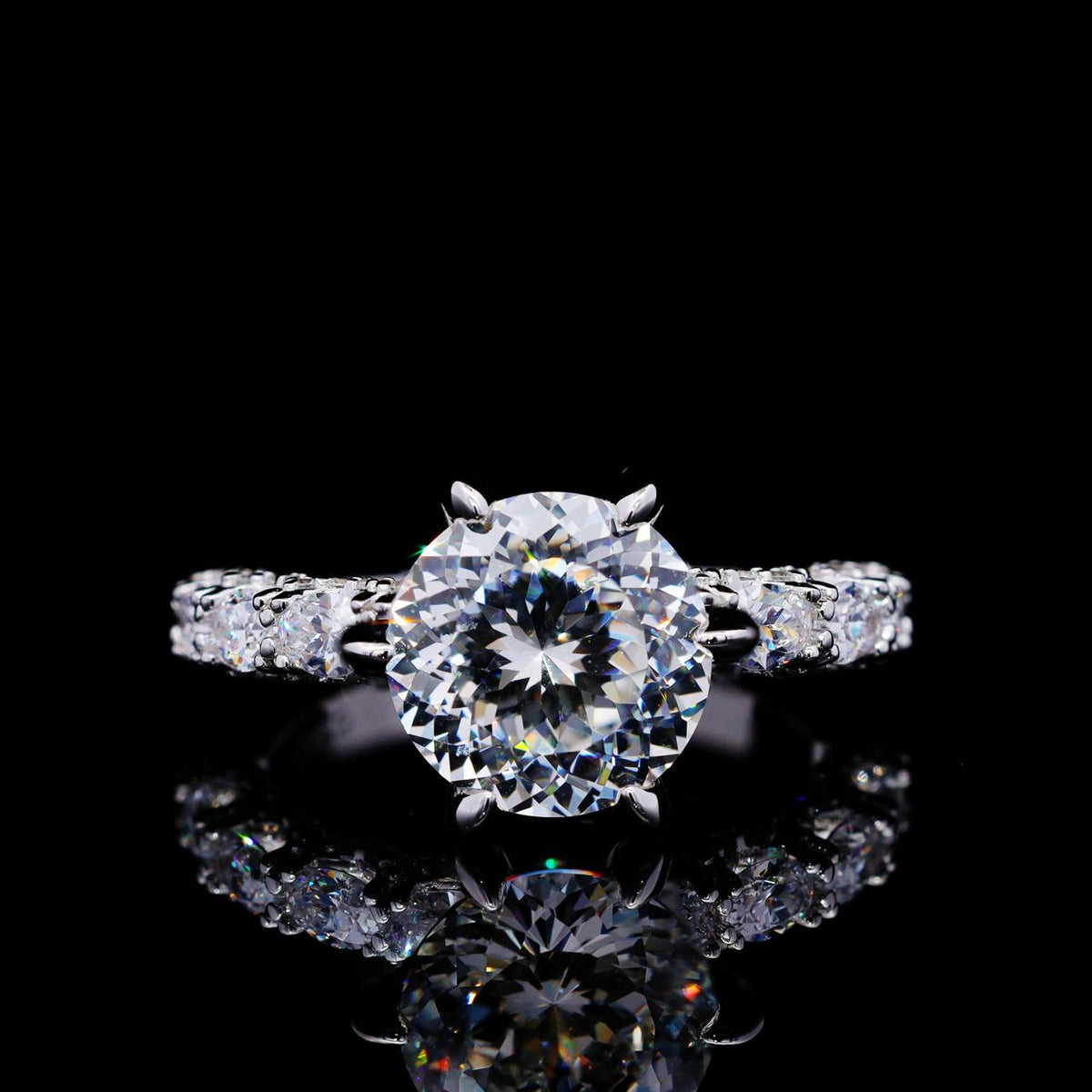 Zahiya 3 Carat Ring with Certificate | High-Quality Simulated Diamonds in 925 Sterling Silver