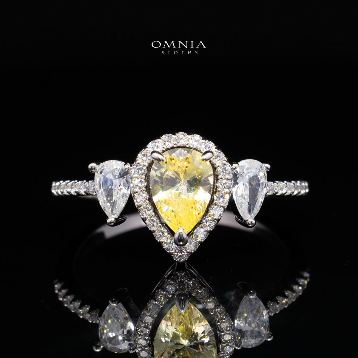 Sundus Yellow Bridal Full Set – Premium Rhodium Plated with High-Quality Zircon Stones