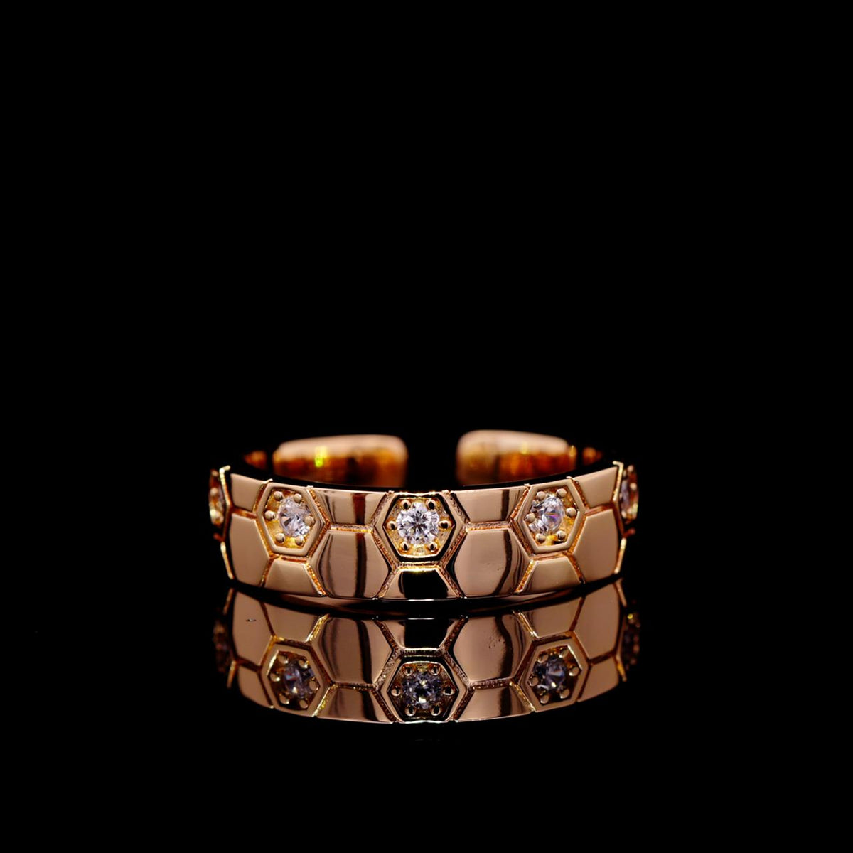 Rana Gold Luxury Bridal Full Set High-Quality Zircon Stones with Rhodium-Plated Finish