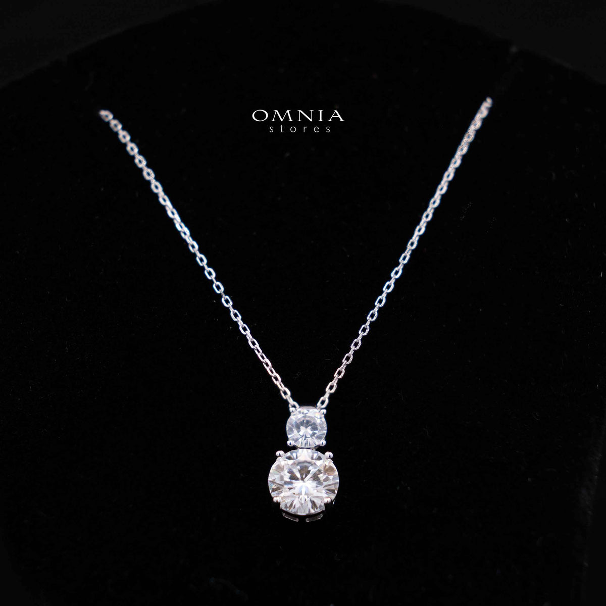 Joslyn White Moissanite Necklace and Earring Set in 925 Sterling Silver