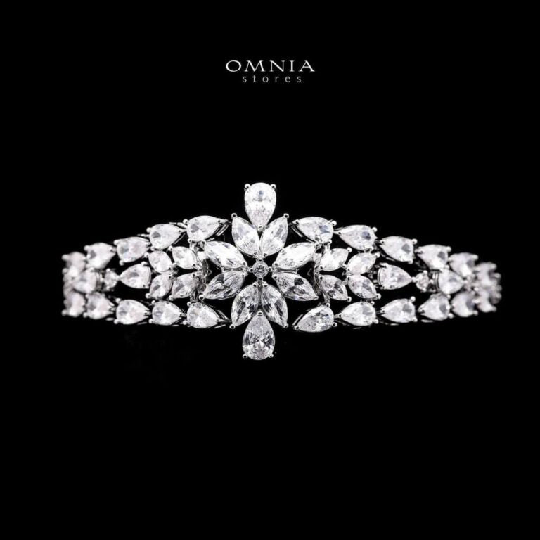 طقم إكسسوارات عرائس كامل فاخر من أمنية Sheena باللون الأبيض بطلاء الروديوم وحجر الزركون عالي الجودة