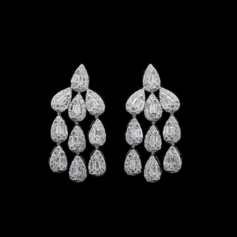 Misty White Bridal Full Set – Premium Rhodium Plated with High-Quality Zircon Stones