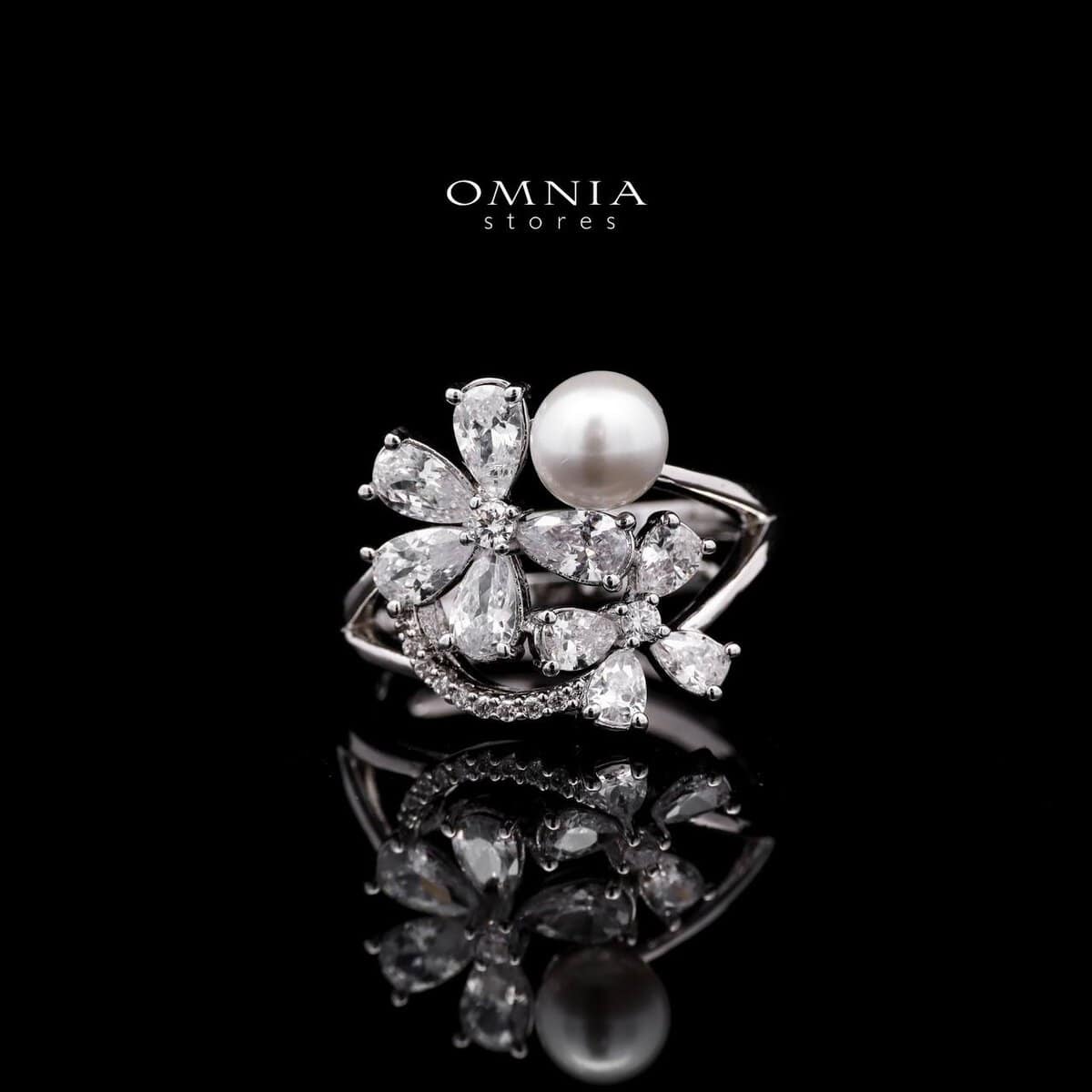 Omnia Sahar Multi-Layer Pearl Bridal Full Set with High Quality Simulated Diamond