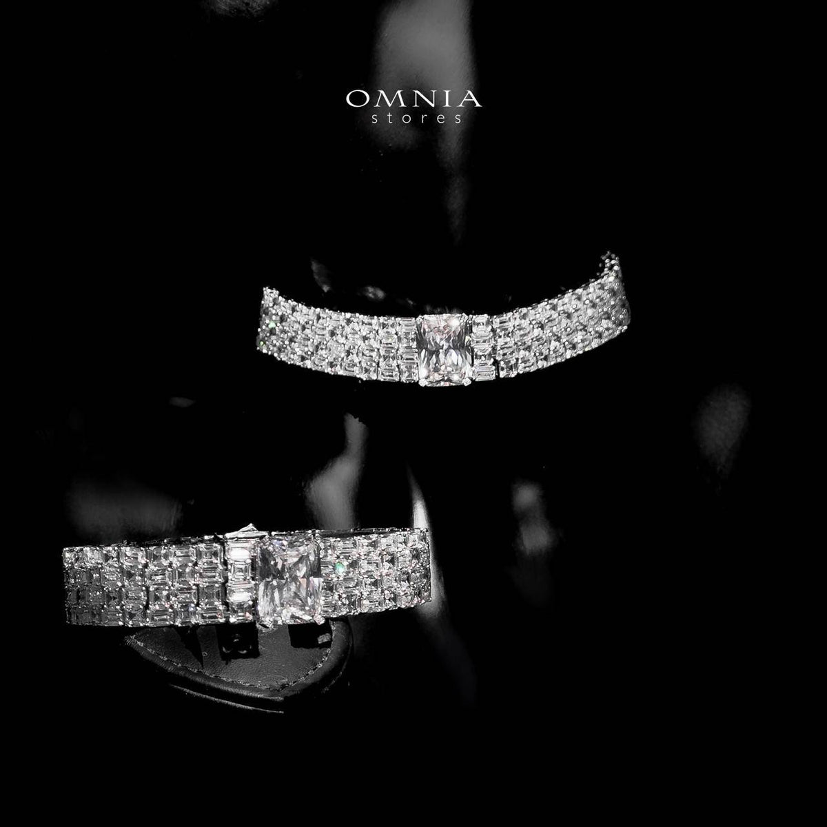 Omnia Zeina Silver Set in 925 Silver with High-Quality Simulated Diamonds - OMNIASTORES UAE