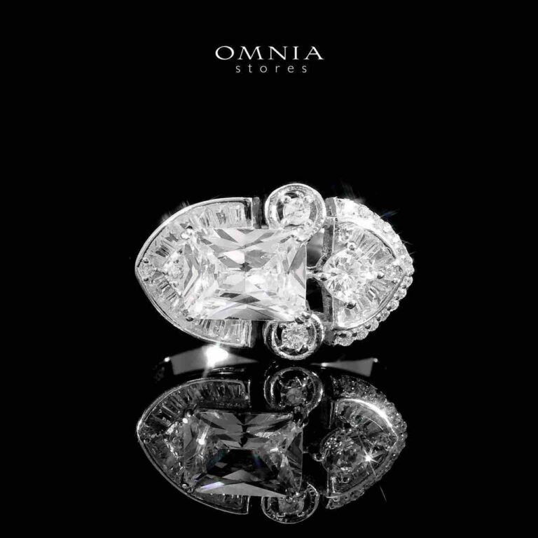 Shimaa White Bridal Jewelry Set Premium Rhodium-Plated High-Quality Zircon Stones
