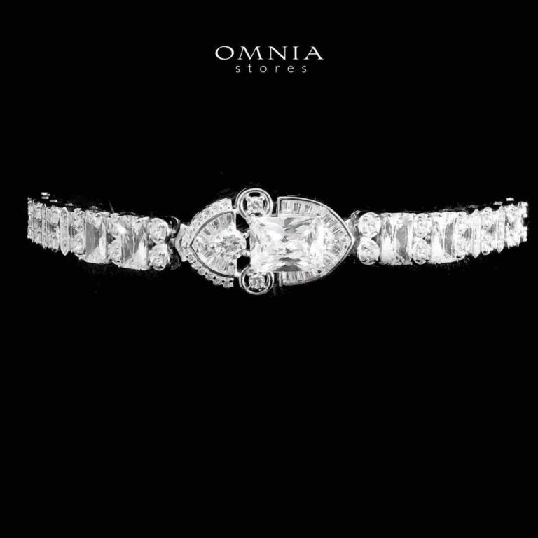 Shimaa White Bridal Jewelry Set Premium Rhodium-Plated High-Quality Zircon Stones