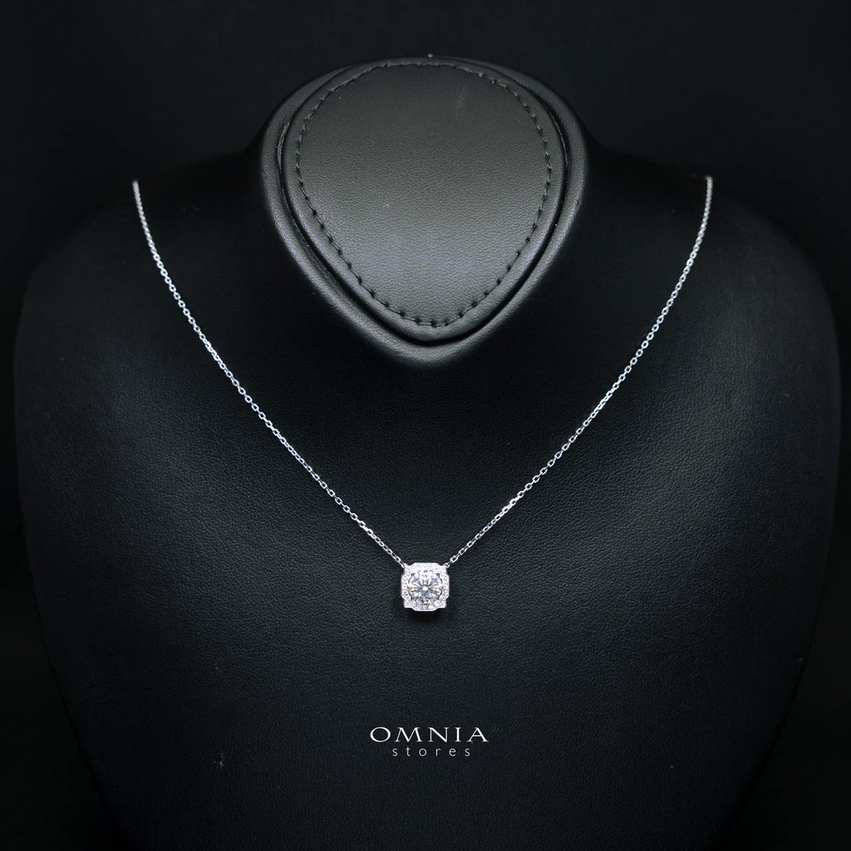 Trina White Moissanite Necklace, Earrings & Ring Set RD 6.5mm (1 Carat) in 925 Silver