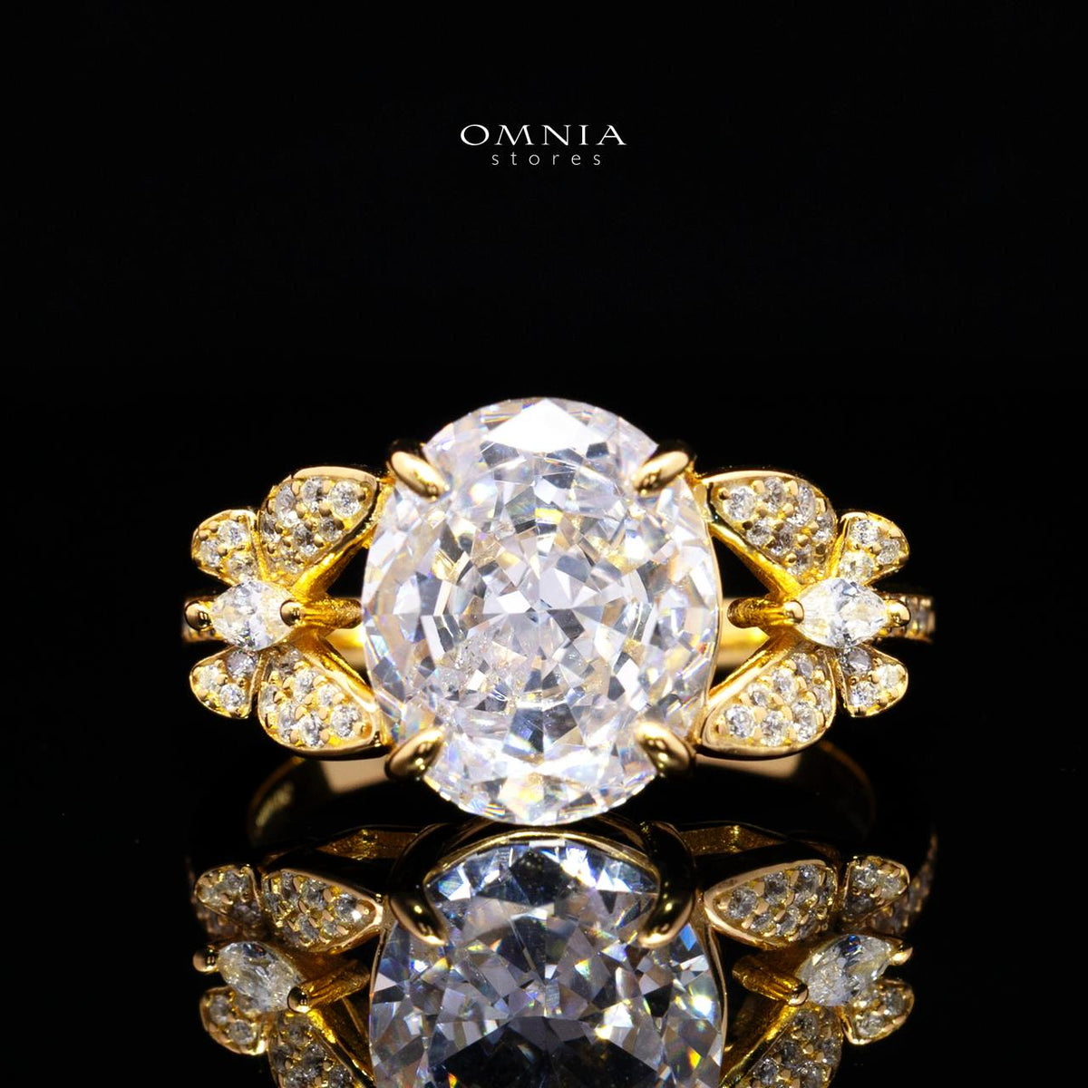 Omnia Maysun White Gold Plated Full Set In 925 Silver High Quality Simulated Diamonds