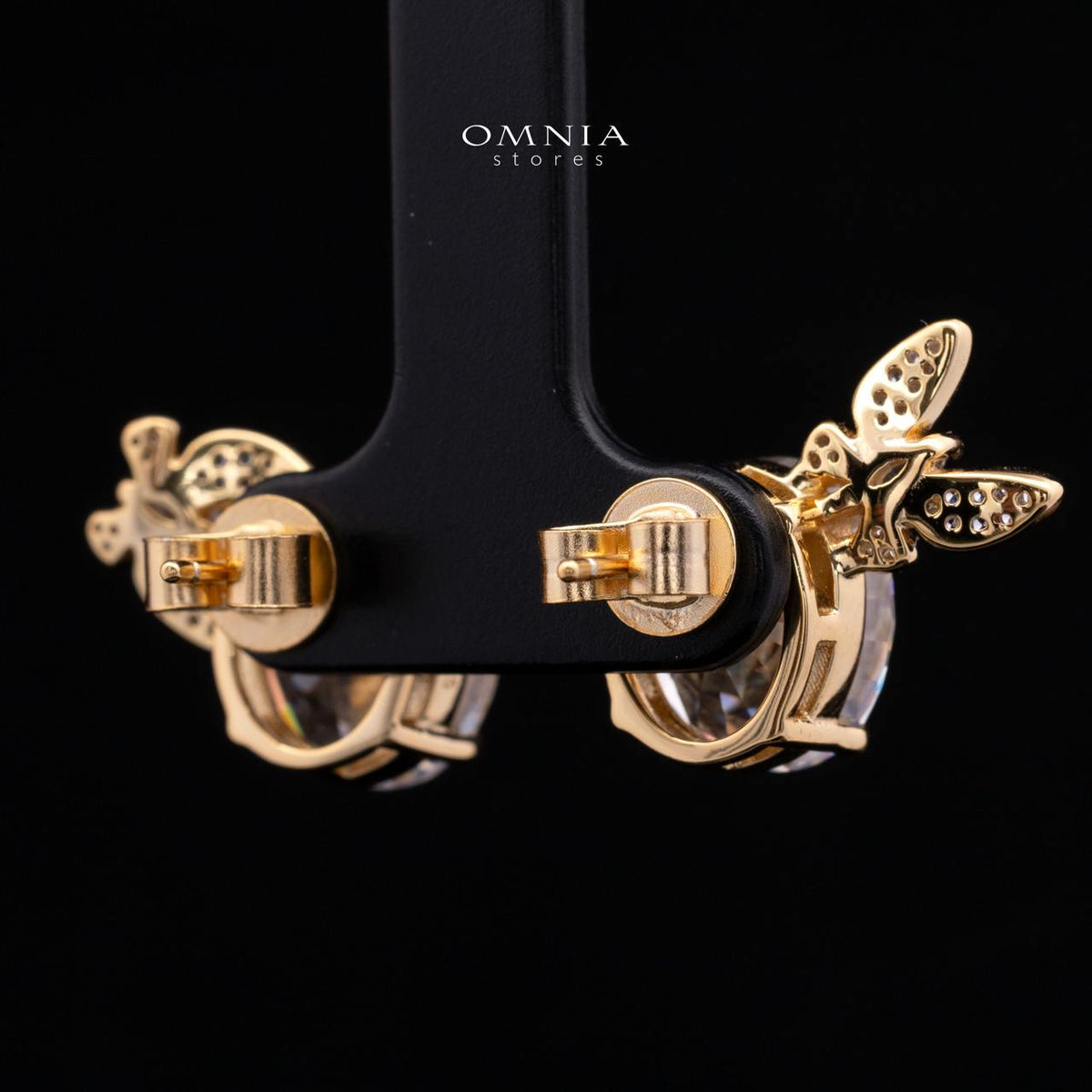 أقراط ميسون المطلية بالذهب الأبيض من الفضة عيار 925 مع الألماس الصناعي الفاخر
