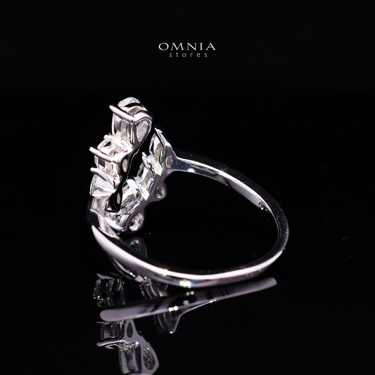 Roselle White Ring in 925 Silver with Premium Simulated Diamonds