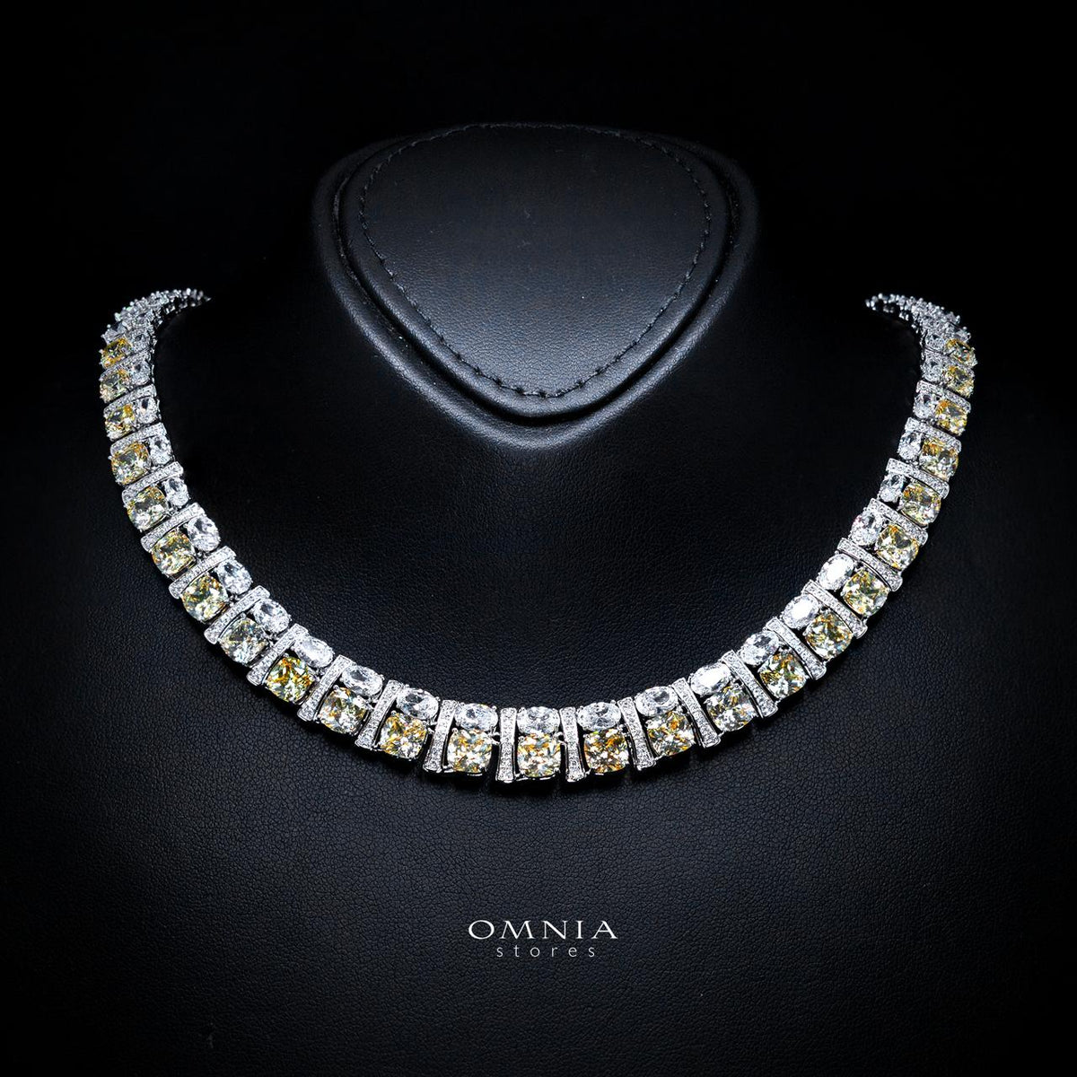 Marley Yellow Bridal Full Set with High-Quality Simulated Diamonds – Rhodium Plated