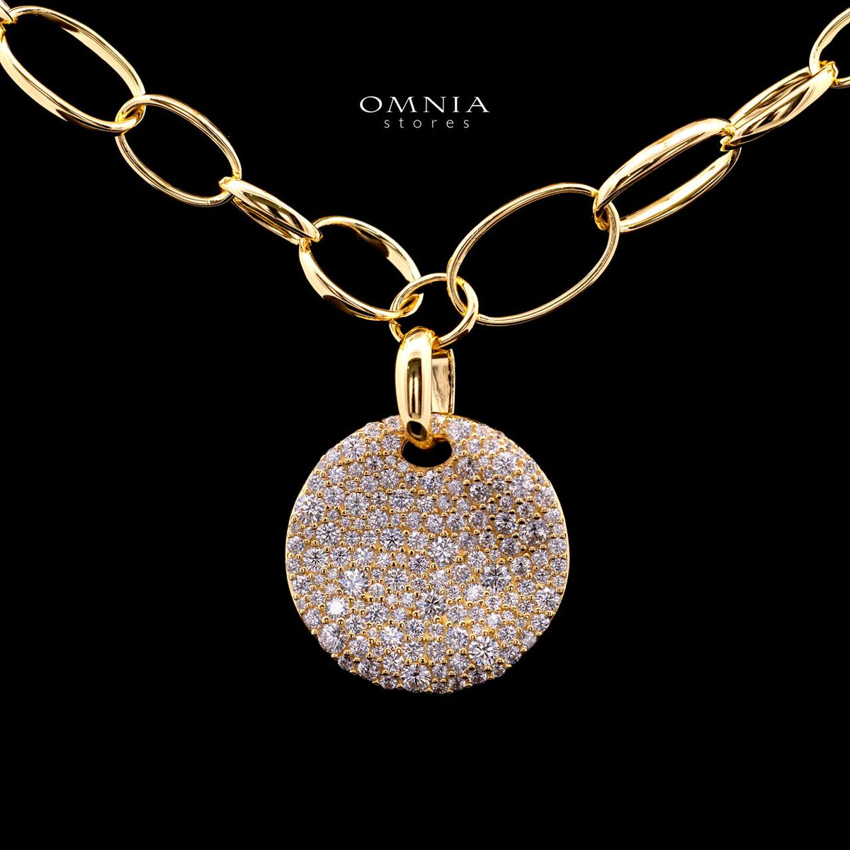 Raelynn Gold-Plated Necklace with Certified Premium Simulated Diamonds in 925 Sterling Silver