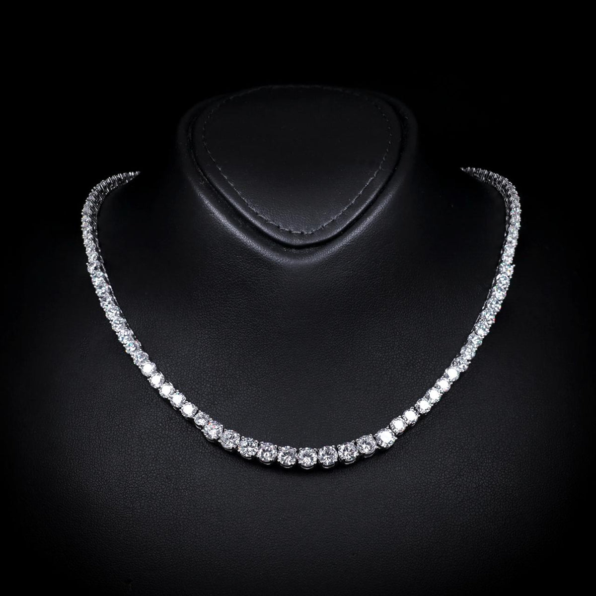 Gia White Luxury Bridal Full Set with High-Quality Zircon Stones Rhodium-Plated Finish